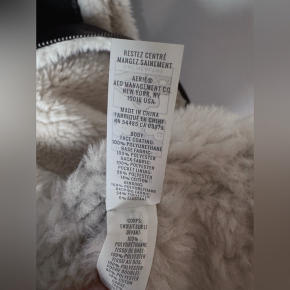 OFFLINE by AERIE Brown Faux Leather Shearling lined Oversized Vest size L NWT - Picture 8 of 8